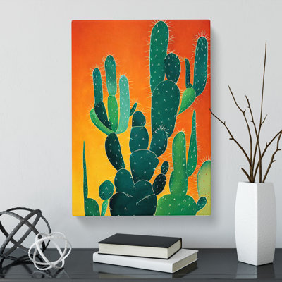 Cactus Cacti in The Desert - Wrapped Canvas