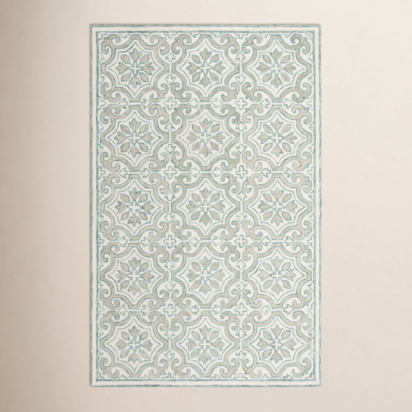 Lauren Ralph Lauren Hand-Tufted Wool Damask Rug, Rectangle 8' x 10'