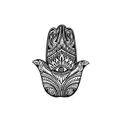 Décalcomanie murale yeux à main hamsa Eli