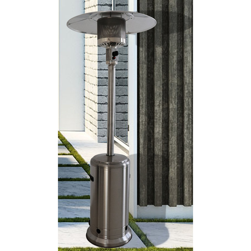 46000 Patio Heater Stainless Steel - Gray, Portable And Convenient With Output Low Profile For Effective Heating