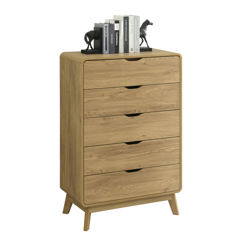  Meadow 5 Drawers Dresser for Bedroom, 30.7" W Modern Chest of Drawers, Wood Drawer Organizer for Clothes, Entryway, Hallway, Nursery or Living Room