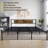 Geissler Metal Bed Frame with Wood Panel Headboard-123834357-123821253