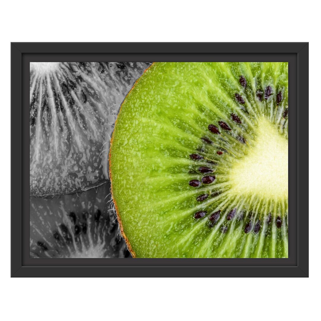 Gerahmtes Wandbild schöne Kiwi Scheiben