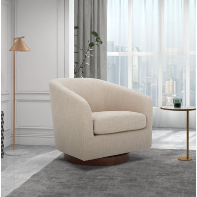 Bennett Upholstered Swivel Barrel Chair