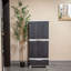 Armoire de rangement verrouillable avec 3 tablettes réglables et tiroir inférieur - Gris