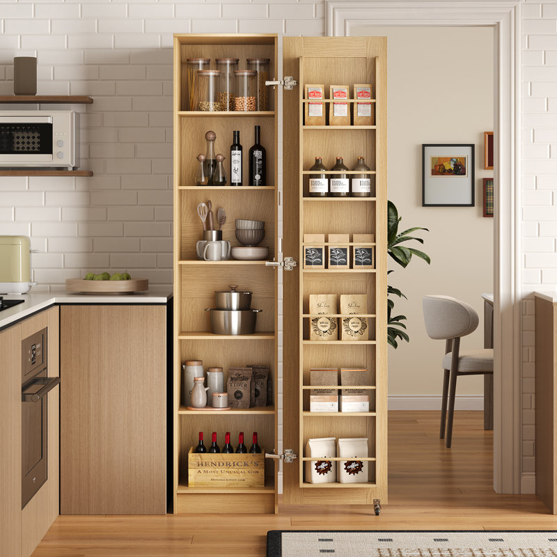 Garde-manger étroit avec 12 tablettes de rangement