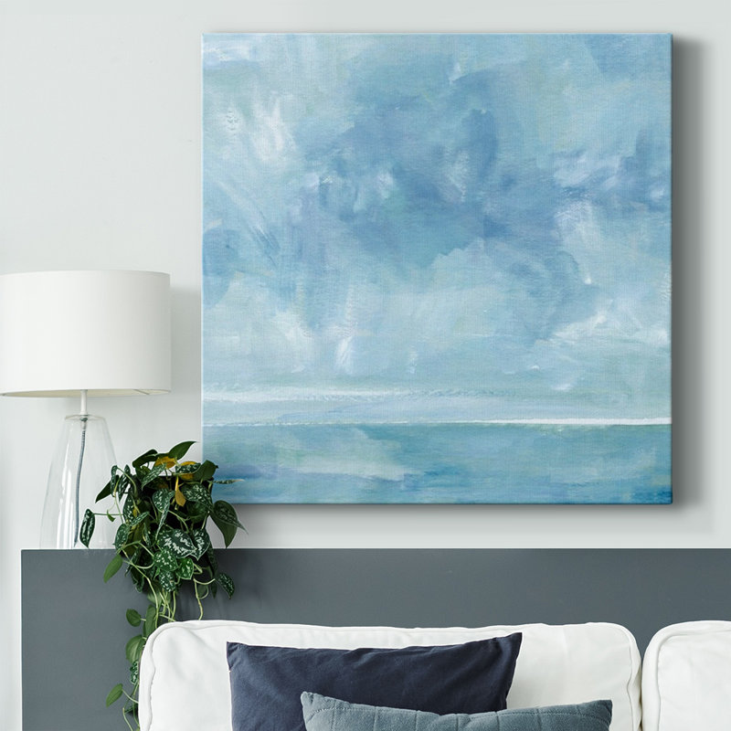 Ocean Meets Sky III-Gallery Wrapped Canvas, 32" H x 32" W