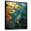 Abstrait bleu sarcelle or calcaire cristallin - marbre, art mural-1259855382-1259855471