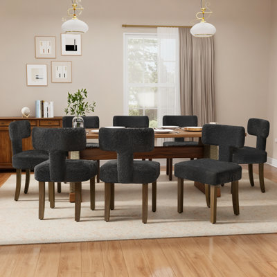 Ensemble de 8 chaises de salle à manger rembourrées Modern