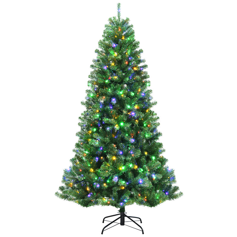 Arbre de Noël en pin vert avec lumières DEL Costway, H 8 pi