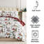 White Christmas Oversized Reversible Holiday Bedding Down Alternative Comforter Set with shams-102534047