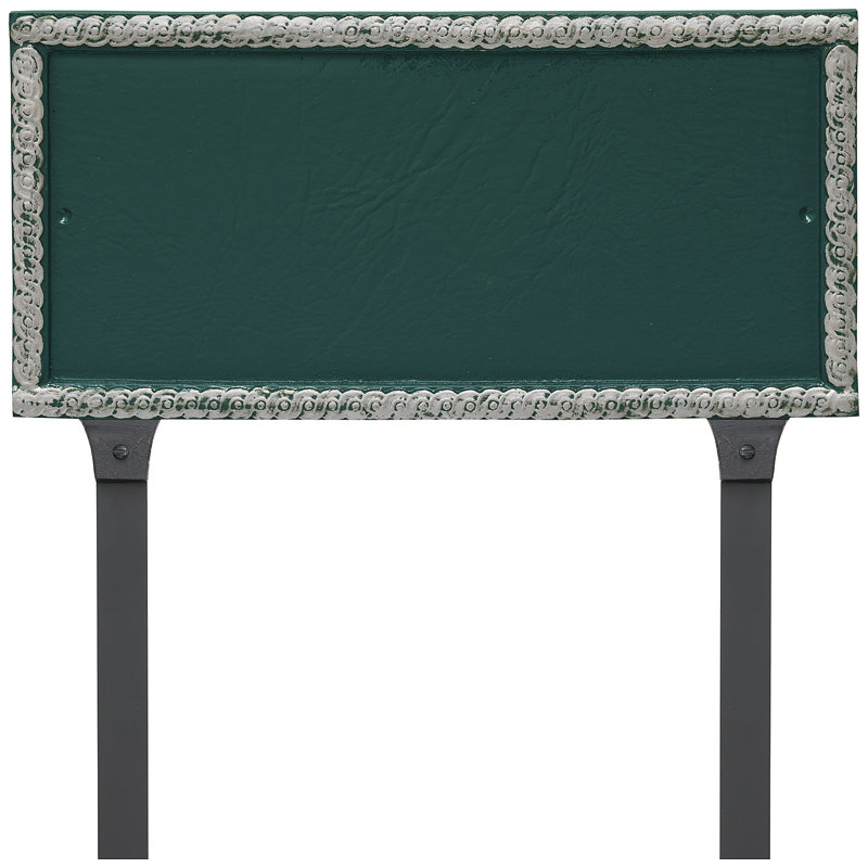 Plaque d'adresse rectangulaire Harrison, Oui, Vert forêt / Argent