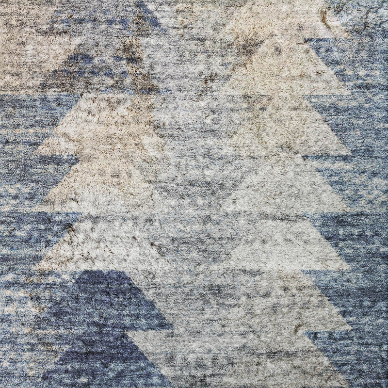 Tapis à poil long de qualité supérieure lavable à la machine ADS632, Blue, 10' x 14'