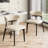 Modern Faux Leather Dining Chair, Solid Wood Kitchen Chairs No Assembly Required, With Padded Seat And Back For Dining Room, Comfortable Design In Beige, Brown Legs (Set of 2)-45914956-48606749-40134678