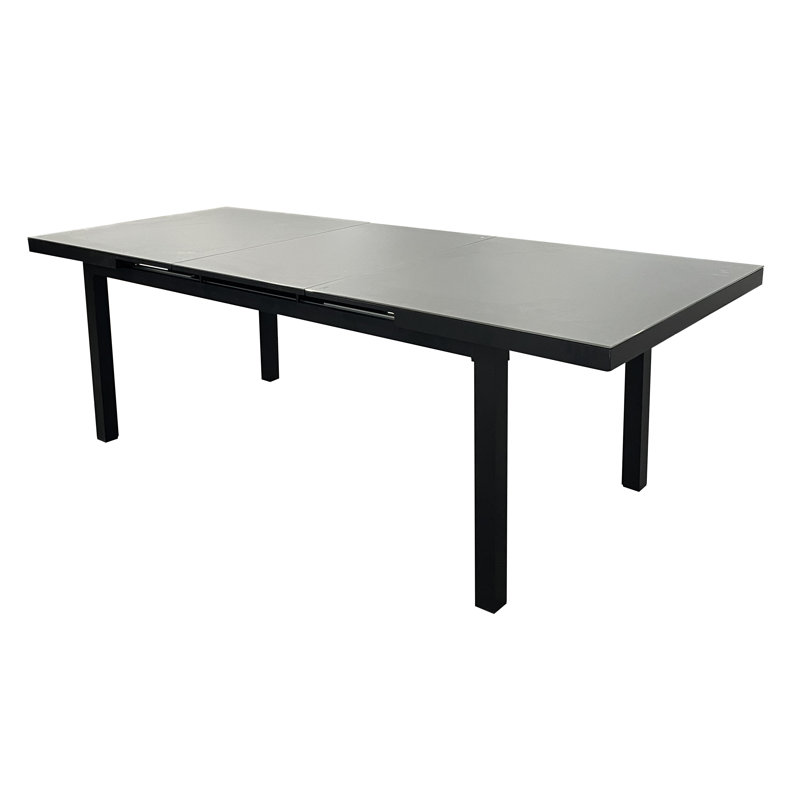 Table de salle à manger à extension rectangulaire Jade (39 po x 71 po à 95 po) - Noir