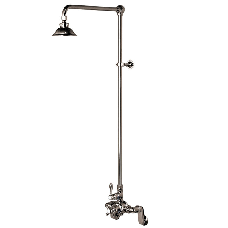 Système de douche thermostatique exposé (P1130) par Strom Living, Nickel poli