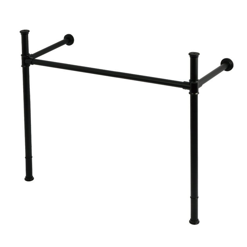 Kingston Brass Fauceture Stainless Steel Console Sink Legs, Matte Black