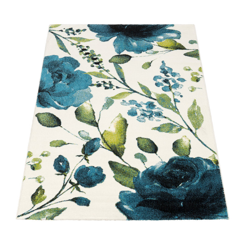 Mikella Floral Indoor Rug, Rectangle 5'3" x 7'7"