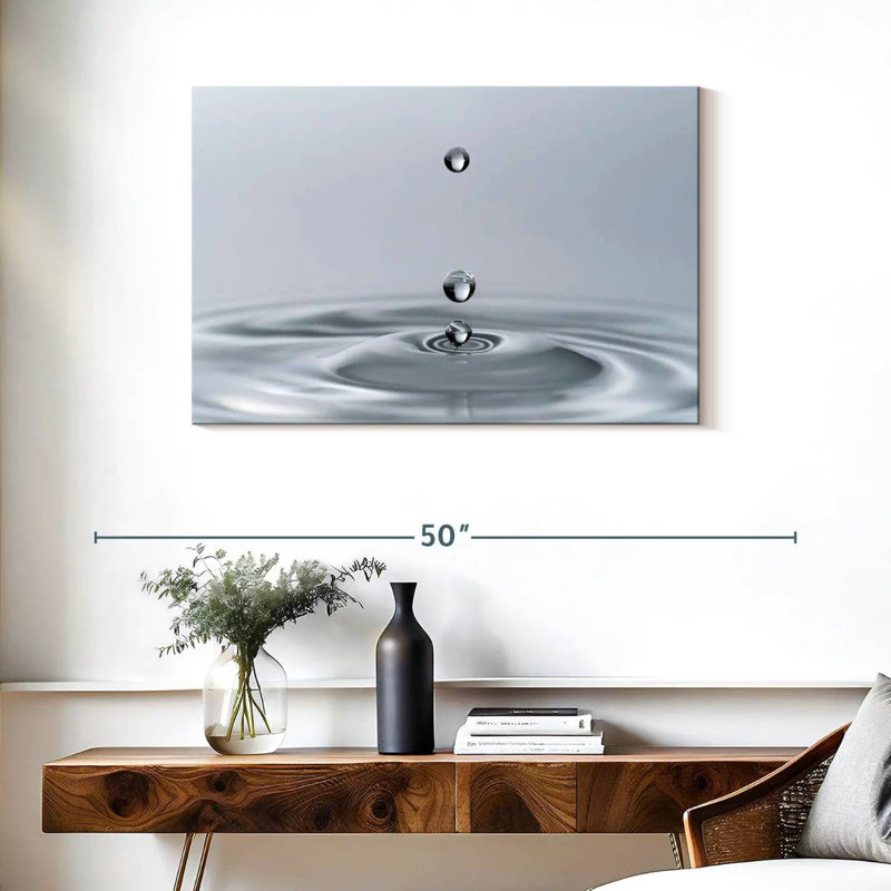 Drops Into The Water, 24" H x 36" W