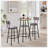 Round bar stool set with shelf, upholstered stool with backrest-881475865-881475866