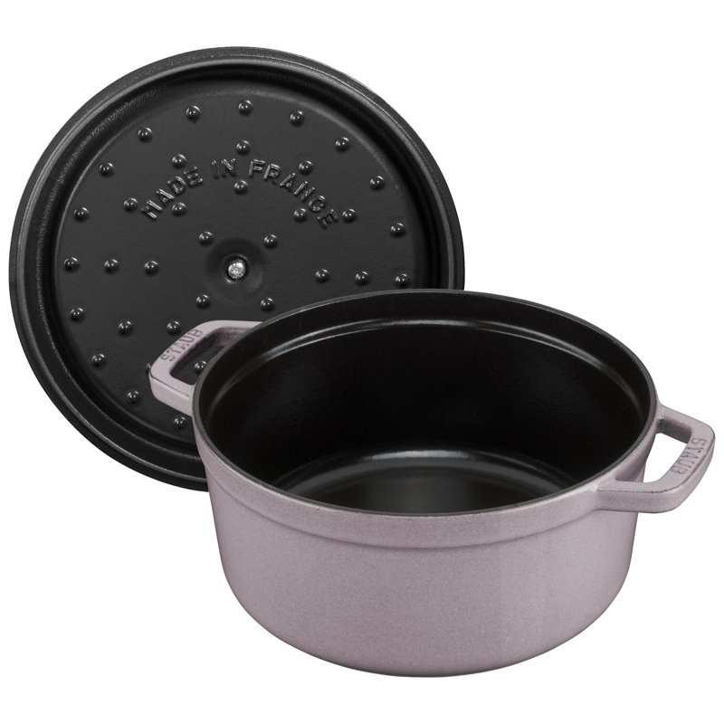 La Cocotte Cast Iron Round Cocotte, Cherry Blossom, 7 quarts