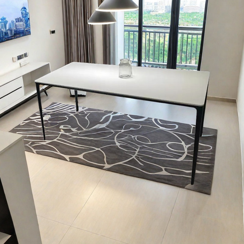 Table de salle à manger Pure White Rock, H 29,52 po x L 55,11 po x l 31,49 po