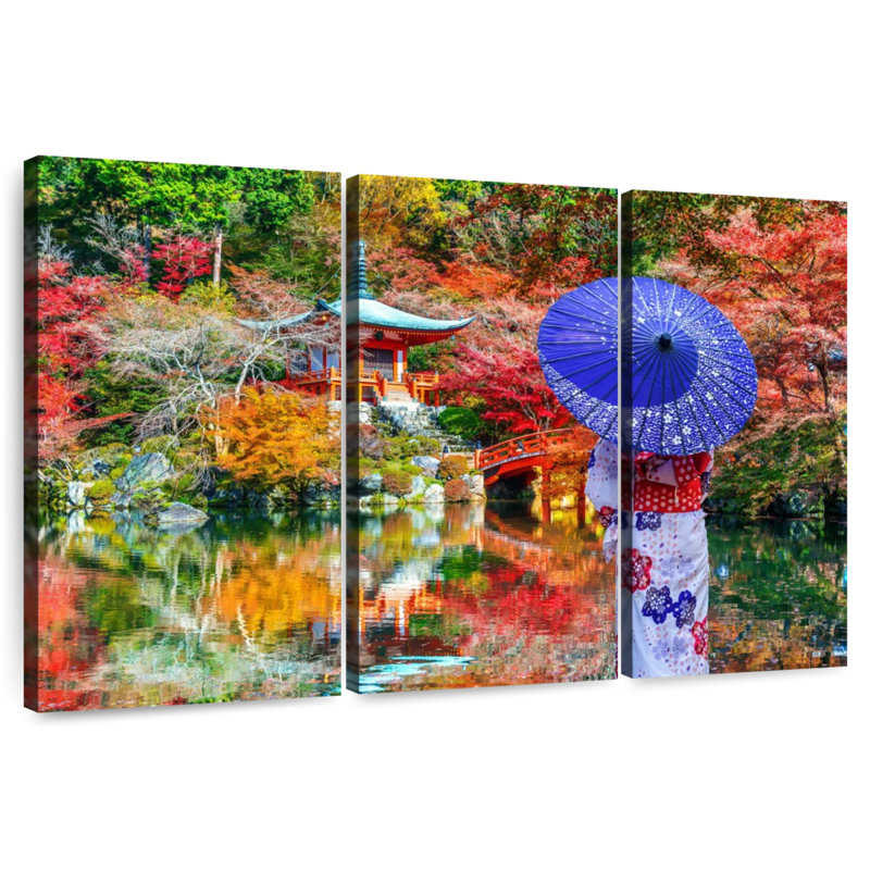 Temple Sebbie Daigoji en automne, H 24 po x l 38 po