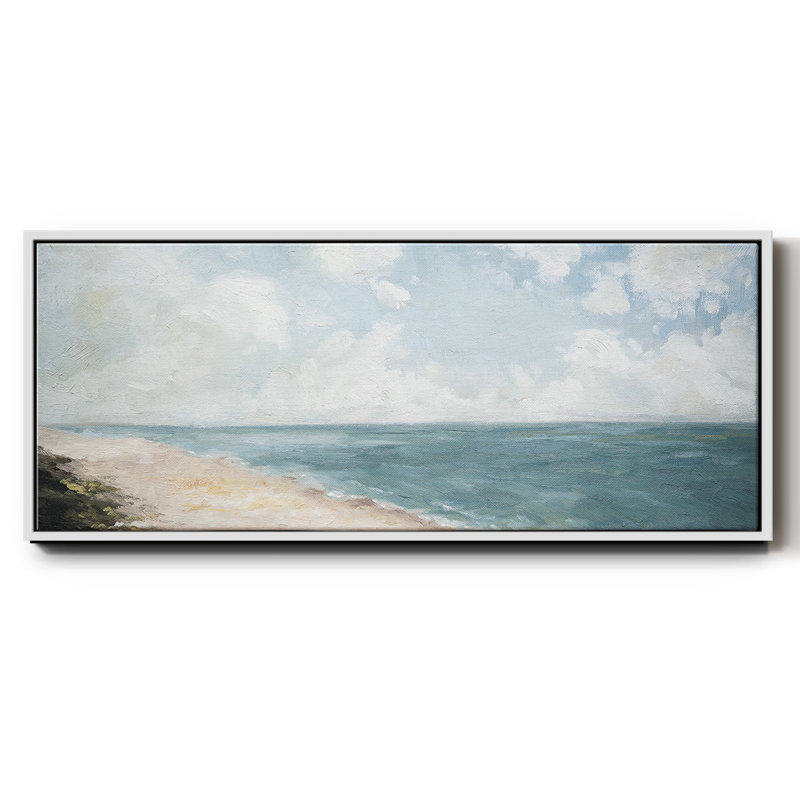 Beach View- Framed Canvas, 20" H x 50" W