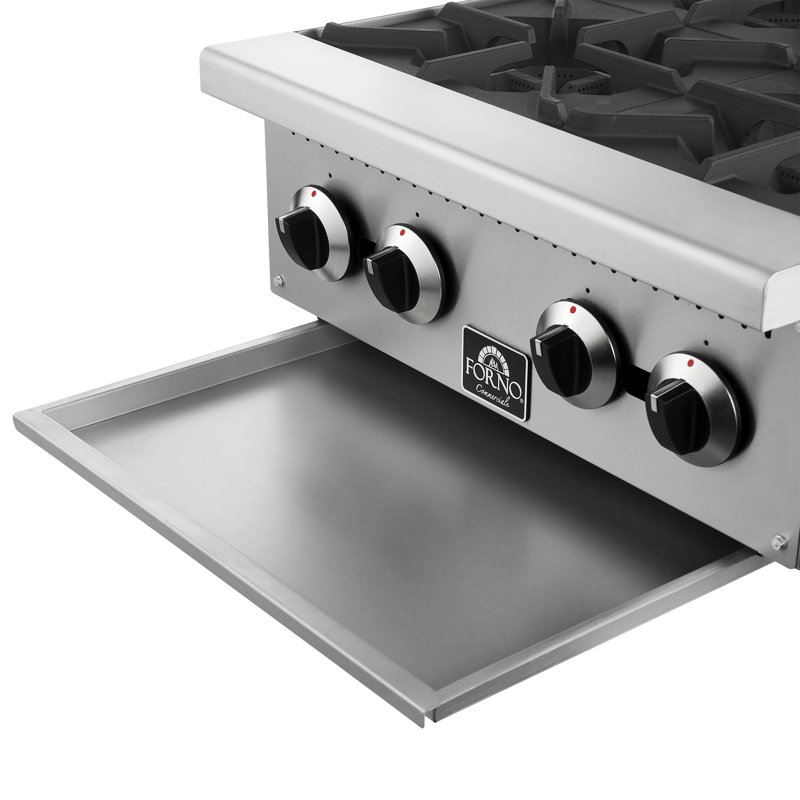Plaque de cuisson au gaz 24 pouces Commercial