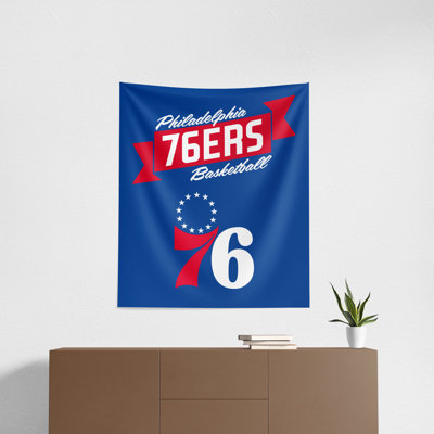 Northwest Polyester Nba Premium 76ers Printed Wall Hanging In Multi-colored