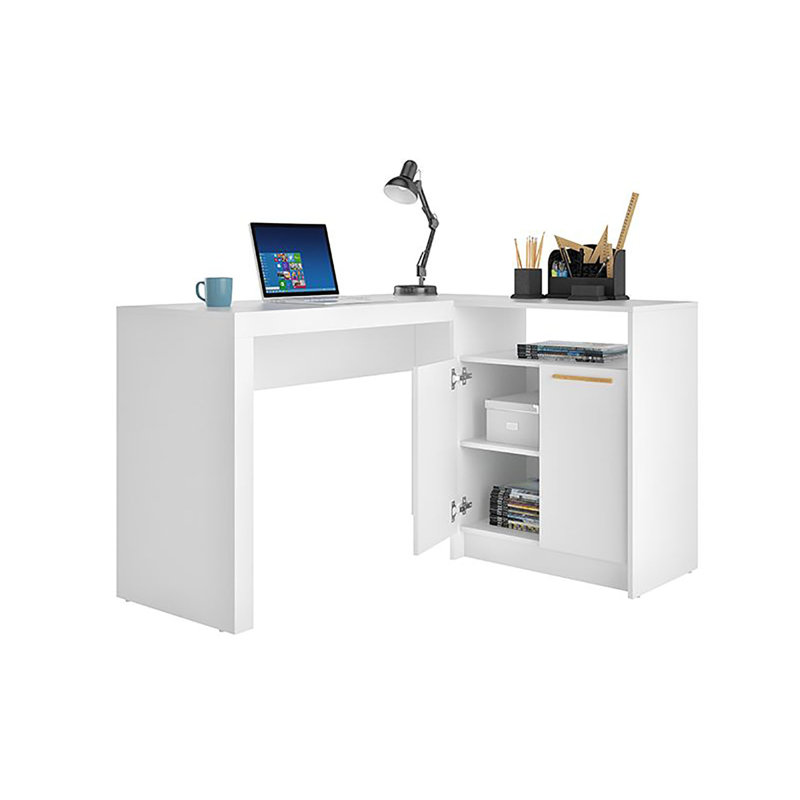 Zänger L-Shape Executive Desk, White