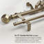 Rukshan Gold Iron Adjustable 1.12'' Double Curtain Rod-1670488458