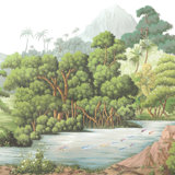 Utopia Jungle Bloom Peel and Stick Wall Mural, 108 x 156