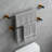 Modern 6-Piece Bathroom Hardware Set,Black Gold Space Aluminum(24"&16"Towel Bars)-124031024