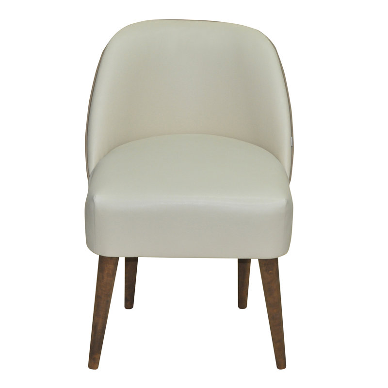47cm H Upholstered Side Chair in Beige, Cream