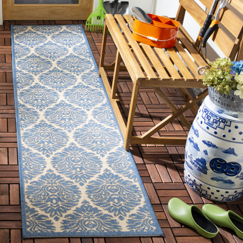 Frankee Performance Ikat Indoor/Outdoor Area Rug, Runner 2'2" x 6'