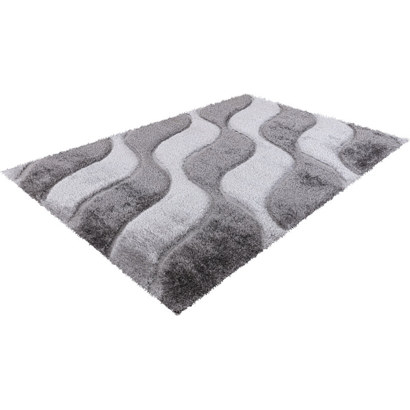Aelynn Geometric Machine Tufted Shag 160cm X 230cm Indoor / Outdoor Area Rug