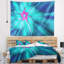Tapisserie bleu rotatif floral-28495141