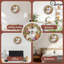 Noël-Horloge-Couronne-Bonhommes de neige-Cadeaux