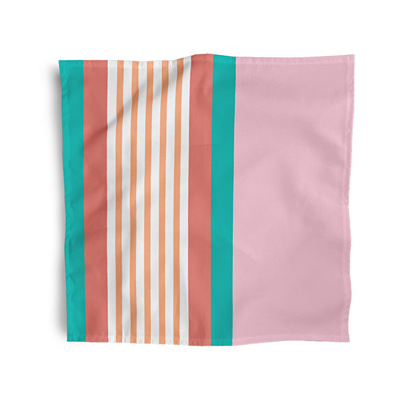 Serviette Zearing, Rose clair