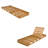 Acacia Wood Lounge Chaise Set - Cream 4" Water-Resistant Cushions-264749841