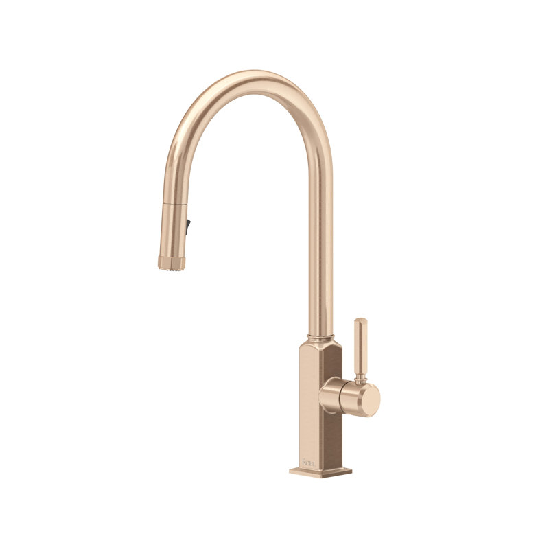 Apothecary Pull-Down Kitchen Faucet With C-Spout, Vintage Gold