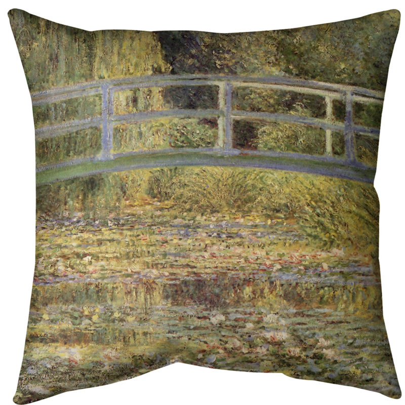 Oreiller claude monet the waterlily étang euro, Bourre en polyester, Sergé de coton