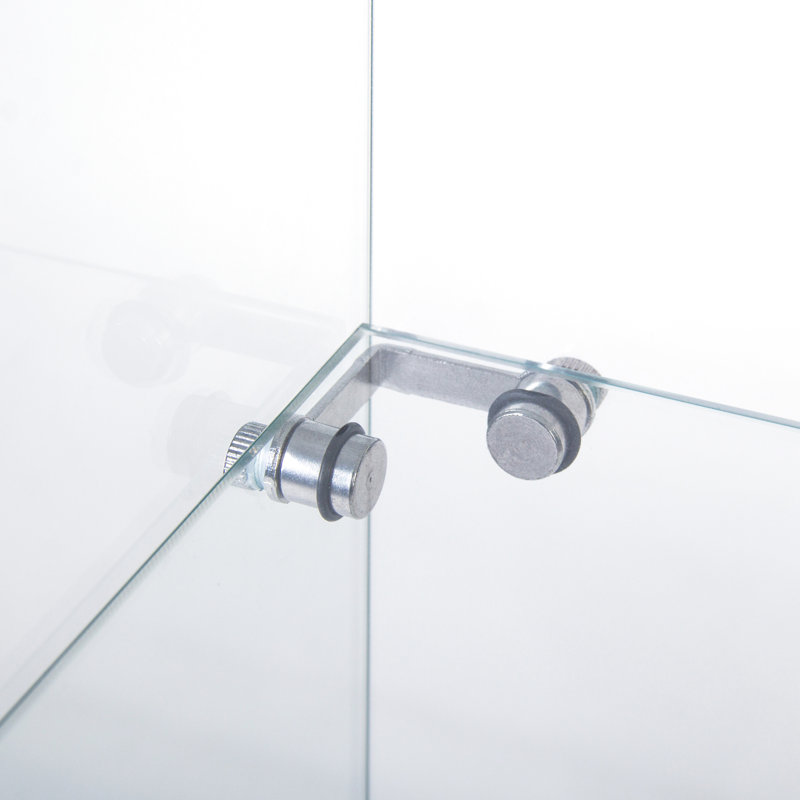 Vitrine à deux portes avec 3 tablettes en verre, noir - attrayante pièce moderne