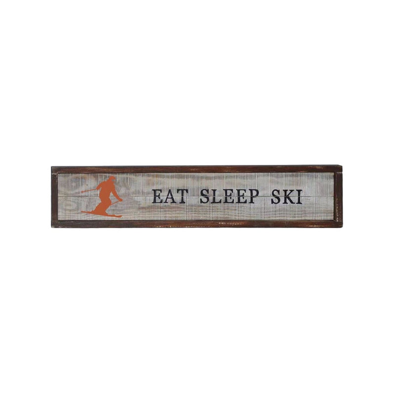 «Eat Sleep Ski On Wood», art textuel