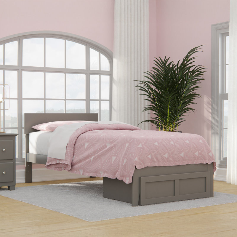 Farrah Platform Storage Bed, Gray, Twin Extra Long