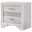 Table de chevet 2 tiroirs Miranda - blanc-106714823