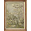 Œuvre encadrée de qualité supérieure - imprimé floral rétro pour décoration de salon - 26 po x 36 po-116559977