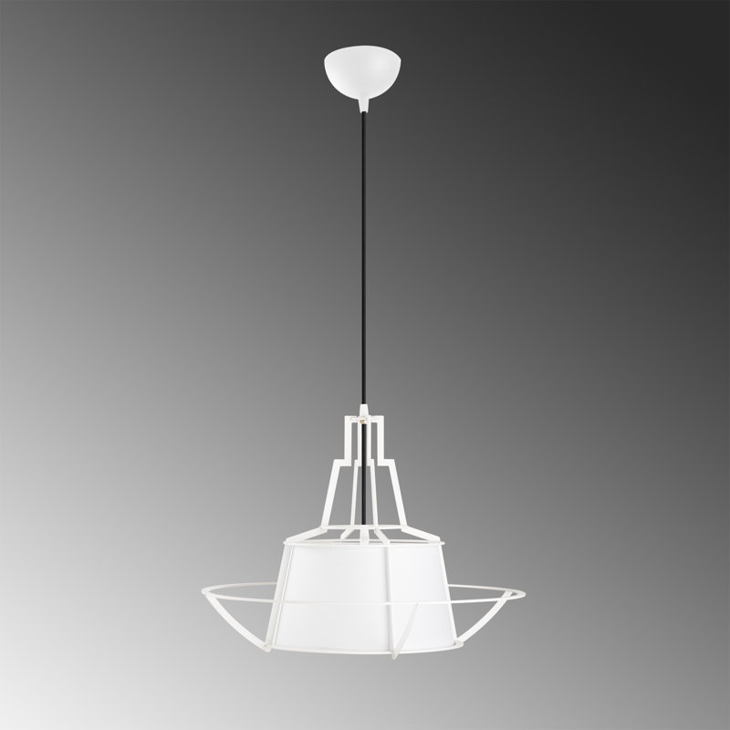 1 - Light White/Black Single Pendant