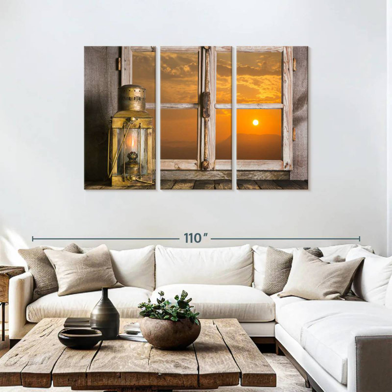 Senne Copper Lantern By The Window, 48" H x 74" W